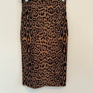 BCBG MaxAzria Leopard Print Pencil Skirt